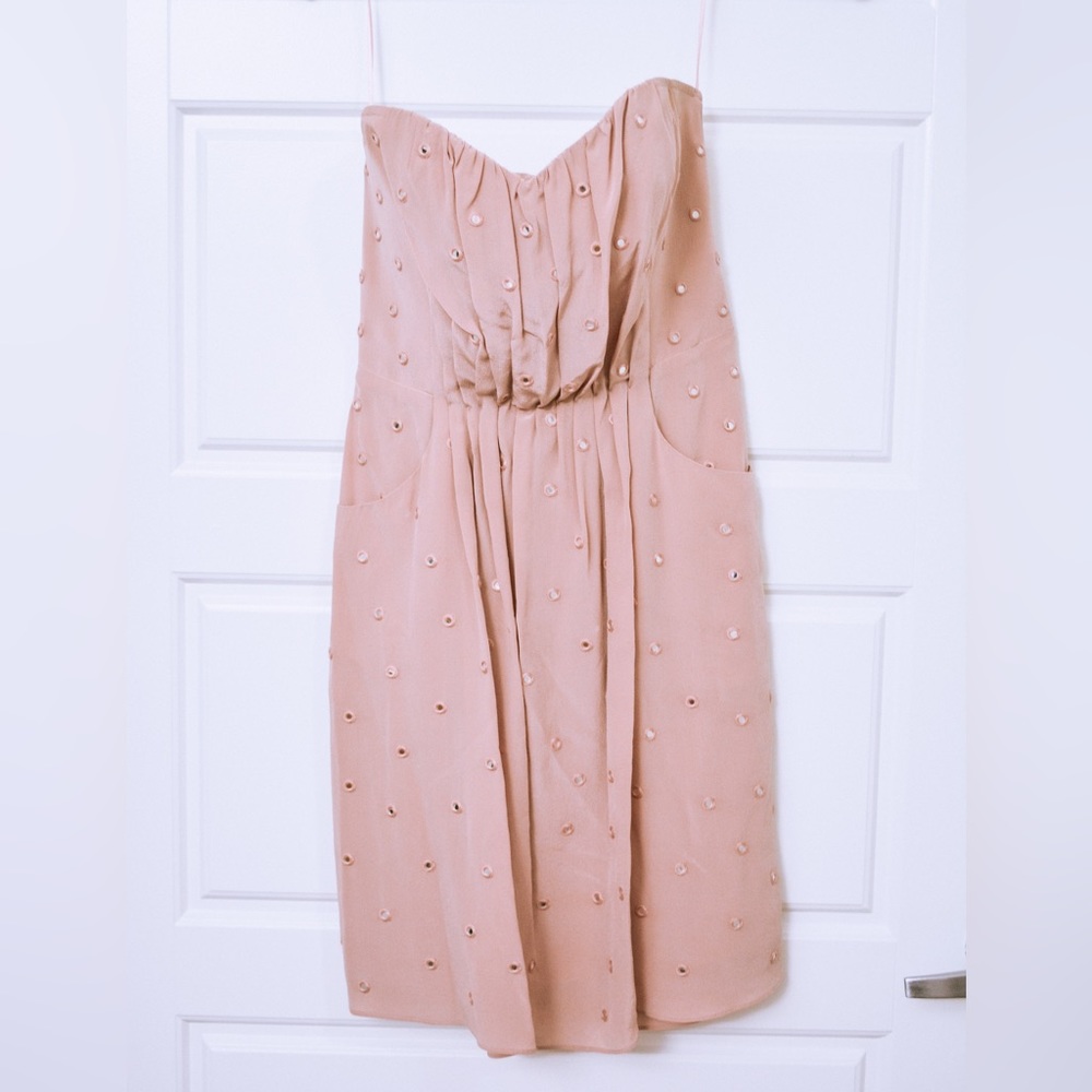 Rebecca Taylor Silk Mini Dress with Mirror accents